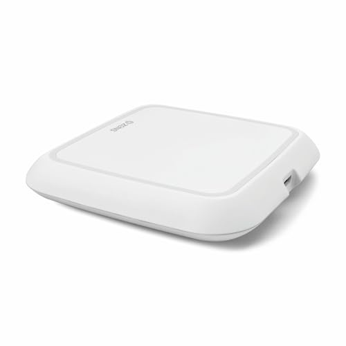 ZENS Qi-certified Fast Single Wireless Charging Pad 10W White, Supports Fast Wireless Charging with up to 10 Watts - Works with all Phones with Wireless Charging