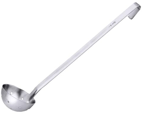 Mestolo di schiuma, 14 cm, 750 ml, in acciaio inox forato, mestolo