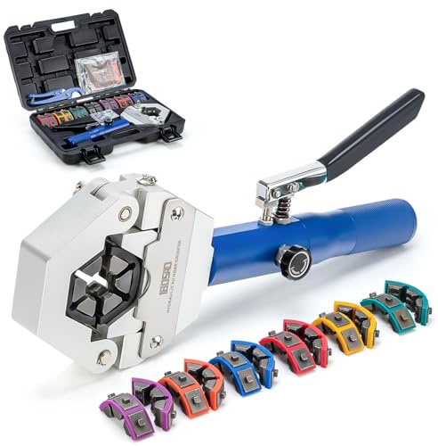IBOSAD Hydraulic AC Hose Crimper Hydra-Krimp 71500 Manual A/C Hose Crimper Kit Air Conditioning Repaire Handheld Hydraulic Hose Crimping Tool for BH Air Conditioner Hose & Beadlock A/C Fittings