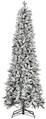 Mazzeo Albero Slim Innevato Pino del Gargano cm 240, folto e Apertura a Ombrello