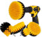 MaoXinTek Ensemble de Brosse de Nettoyage 4 Pièces Brosse pour Perceuse Voiture Tapis Baignoire Cuisine Carrelage Toilettes Jaune