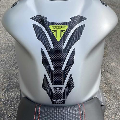 labelbike - 3D Harz Motorrad Tankpad Aufkleber Tankdeko und Schutz kompatibel mit Triumph Street Triple Union Jack