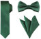 Allegra K 50er Jahre Herren Polka-Dots Krawatte Set Fleckige Krawatte Fliege Einstecktuch für Hochzeit formelle Anlässe Gr. Einheitsgröße, dunkelgrün