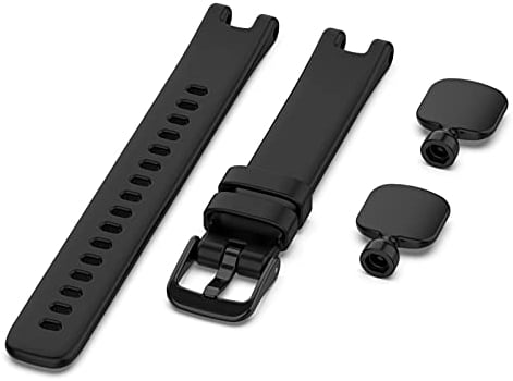 AWADUO für Garmin Lily Armbänder, Ersatz Silikon Handgelenk Ersatzband Armbänder Band Zum Garmin Lily(Silikon Schwarz)