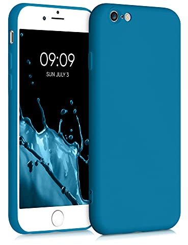 kwmobile Case Compatible with Apple iPhone 6 / 6S Case - Slim Protective TPU Silicone Phone Cover - Caribbean Blue