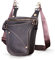 Le'aokuu Herren Leder Motorrad Hüfttasche Messenger Schulter Drop Leg Bag (9326 Dunkelschwarz)