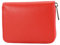 modamoda de P04 Portefeuille pour femme, en cuir véritable, court, style italien, rouge signalisation, Small