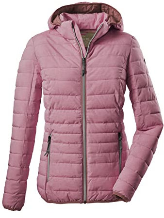 G.I.G.A. DX Damen Casual Funktionsjacke in Daunenoptik mit abzippbarer Kapuze Uyaka Stripe, dunkelrose, 40, 34313-000