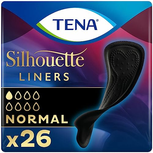 Tena Silhouette Protector – Normal Slips schwarz – 1 Packung mit 26 Einlagen