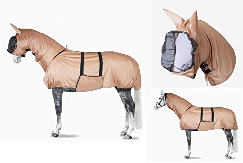 netproshop Pferde Fliegen- und Insektenschutz Ekzemer Fliegendecke oder Kopfteil Auswahl Gr. 115-155, Groesse:125, Farbe:Decke