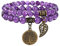 Farfume Chakra Armband Echte Steine, Echte Steine-Edelsteine Armband fur Damen (Amethyst und Baum des Lebens)