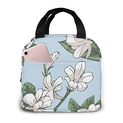 Jasmine Lunch Bag Tragetasche Lunch Bag für Damen Herren Lunchbox Isolierte Lunchbox für Büro Arbeit Schule Picknick Strand