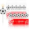 10 Pieces Football Cake Candles Soccer Ball Shaped Cake Decorations Football Cupcake Toppers Birthday Candles for Men Women Party Decorations Gifts, White and Black