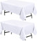 Utopia Kitchen Polyester Tischdecke 132 x 218 cm (2er-Pack, Weiß) Maschinenwaschbare Tischdecke Ideal für Partys, Veranstaltungen, Hochzeiten und Restaurants (52 x 86 Zoll)