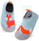 Zapatos de Agua para Niños Escarpines para Niño y Niña Zapatos de Playa Descalzos Antideslizantes Zapatos de Natación para Piscina de Playa, Gris Azul - Zorros, 28/29 EU