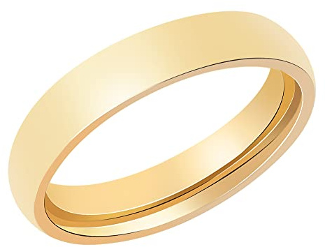 Akzent-Eheringe Partnerringe Verlobungsringe Edelstahl mit Simili+ Gravur goldfarbig Antragsringe Trauringe Freundschaftsringe (Herrenring, 60)