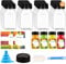 DMSELL 16 Pack 4oz(120ml) Plastic Juice Bottles With Tamper Seal Lids, Reusable Shot Juice Bottles with lids for Storing Juices, Water