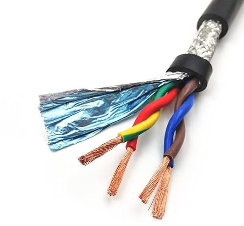 ICOBES 18AWG 20AWG 17AWG 16AWG 14AWG 5m 2-10-adriges Twisted-Pair abgeschirmtes Kabel PVC Reinkupfer Kommunikationssignal Soft Control Kabel (Color : 2cores 20 AWG 0.5MM, Size : 5 Meters)