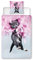 HOMHOMHA Bettbezug 140 x 200 cm für Mädchen und Jungen - Katze, Rosa, Tiere - Bettwäsche für Kinder aus Mikrofaser