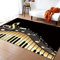 TEMLAN Goldene Klaviertasten Musiknote Teppiche Gegend, Musiknoten Flauschiger Teppich für Küche und Balkon Dekor Schlafzimmer Wohnzimmer Bodenteppich 120 x 180cm