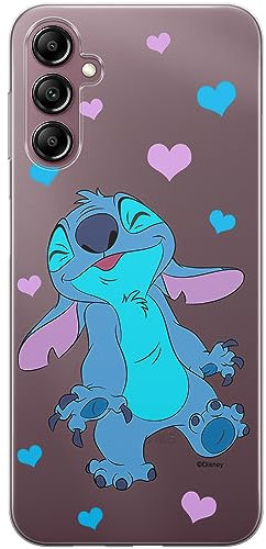 ERT GROUP Handyhülle für Samsung A14 4G/5G Original und offiziell Lizenziertes Disney Muster Stitch 014 optimal an die Form des Handy angepasst, teilweise transparent