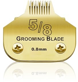 BESTBOMG 5/8 Ersatzklinge für Hundepflege, kompatibel mit Heiniger/Moser Max45/Andis/Oster A5 Haarschneidemaschine für Hunde, 1/32 Zoll (0,8 mm), Länge zuschneidbar