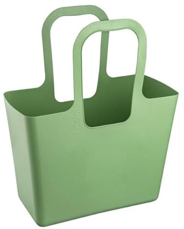 Koziol Tasche XL robuster Shopper – langlebig standfest wasserdicht pflegeleicht | Einkaufen Büro Reisen Picknick Aufbewahrung (Nature Leaf Green)