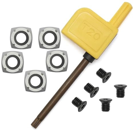 5pcs 15mm Square Carbide Inserts Cutters, Negative Rake Angle 15x15x2.5mm-R50 Replacement Carbide Inserts Cutters For Woodturning Tools