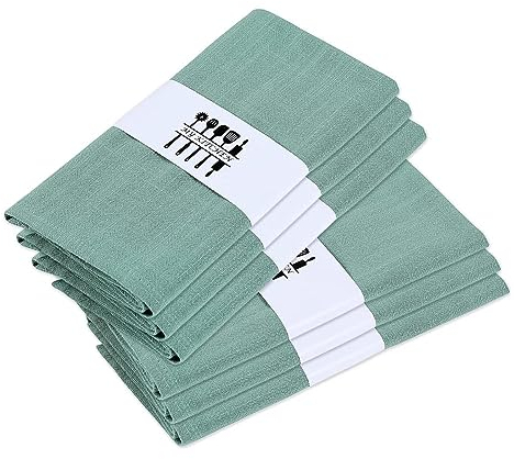 Pack of 6 Rustikale Natürliche Baumwoll-Stoffservietten Setweich,Bequem und Wiederverwendbar, Leinen Servietten, Tuch für Hochzeitsfeier und Party-Dekoration Set von 6 Stück
