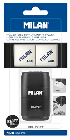 MILAN® Blíster afilaborra COMPACT serie especial Shadow + 2 gomas de recambio