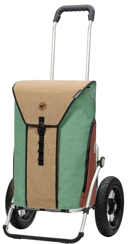 ANDERSEN Einkaufstrolley - Royal Shopper Oli.P 2.0 beige 50 L Einkaufswagen, hochwertig, Shopping, Thermo, Aluminium, klappbar, luftbereiftes Kugellagerrad