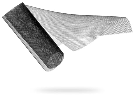 NextHook Fliegengitter Fenster, Insektenschutz Fenster aus Fiberglas Meterware, Hochwertiges Fliegennetz Fenster für den optimalen Insektenschutz für fenster (Schwarz, 1,6m x 10m)