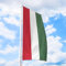 Ungarn Flagge 80 x 200 cm - für Fahnenmast, Ungarnfahne aus reißfestem Fahnen-Polyester-Stoff, Hissfahne Hochformat für Querausleger wetterfest und UV-beständig