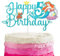 Girls' 5th Birthday Mermaid Cake Toppers - Cartoon Theme, Shinny Mermaid, Happy Birthday Cake Decorations for Kids