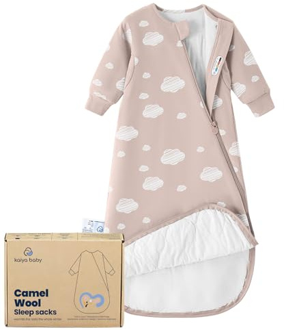 kaiya baby Unisex Sleeping Bag for Babies and Toddlers 1.0 Tog Sleep Sack 6-18 Months, Baby Sleep Sack, Newborn Sleep Sack, Wearable Blanket Baby, One Piece with Sleeves, Gifts for Baby, Pink Sky