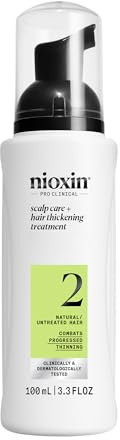 Nioxin Scalp + Hair System 2 Hair Thickening Treatment – Niacinamid Serum für unbehandeltes, sichtbar dünner werdendes Haar – mit Biotin & Koffein (100 ml)