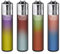 Clipper Feuerzeuge, Set mit 4 Stück, außergewöhnliche Motive (Metallic Gradient #7)