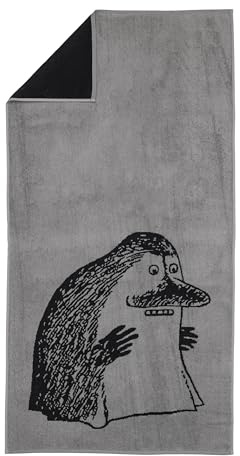 Arabia Moomin Badetuch, 69,8 x 140 cm, The Groke Grey