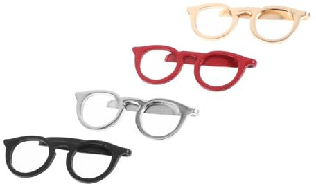 PACKOVE 12 Pièces pince à cravate chemise pince à cravate pour lunettes fantaisie noeud homme Accessoire de costume pinces à cravate en métal clips de collier