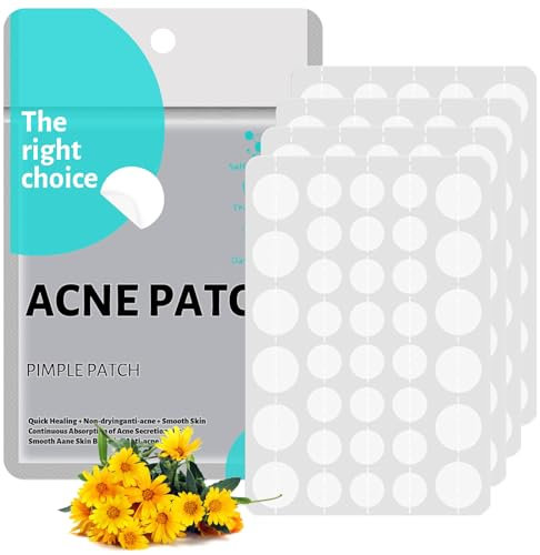 Qintora 385 Pezzi Cerotti brufoli, Invisibili Cerotti Idrocolloidali, Con olio di Tea Tree e Centella Asiatica, Patch Brufoli Assorbenti Impermeabile e Traspirante, 2 In 1 Giorno e Notte Acne Patch