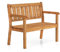 Amata UNGURS Doppelbank Modernes Design - Wetterfeste Holzbank für Draußen, Terrasse, Hinterhof und Garten Feuerstellen - Ergonomischer und Langlebiger Stuhl, Zeitloses Design (Braun)