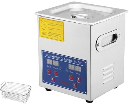 2/3/6/10/30L Pulitore Ad Ultrasuoni In Acciaio Inossidabile Lavatrice Ad Ultrasuoni Industriale Con Timer Digitale Riscaldatore Elettrodomestici(2L-60W)