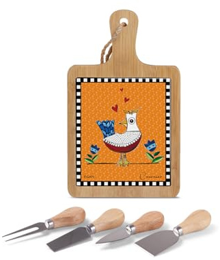 Egan Set Tagliere e Coltelli Formaggio Cocoricò