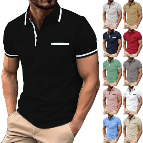 Mens Summer Shirts T Shirts for Men Rash Vest Mens Delivered Muscle Fit T Shirt Gift Lapel Collor Cycling Gilet Green Polo Tshirts Body Shaper Black Shirt White Cot Ton Vest