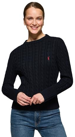 Polo Club Zopfpullover mit Rundkragen und Rigby Go Stickerei - Damen - 100% Baumwolle
