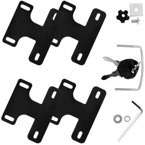 TOYZFRIENDY Lot de 4 Pinces de Toit de Voiture Universelles, Clips de Fixation Robustes pour Barres Transversales, Accessoires Montage Galerie de Toit Adaptés SUV et Voitures, Fixation