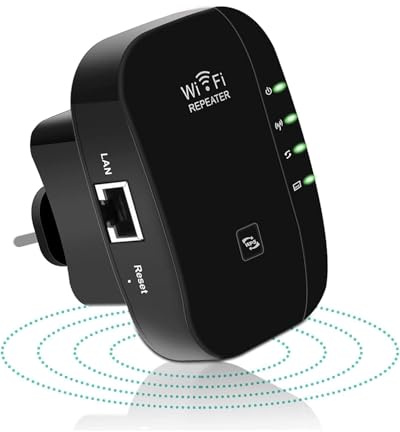 WLAN Verstärker mit 300 Mbps, 2,4GHz WLAN Repeater mit Lan Anschluss, WiFi Extender Internet Verstärker Mit Re-peater/AP Modus, Lan Repeater mit Ethernet-Anschluss, Internetverstärker für alle Route