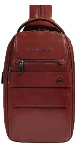 Piquadro Personalisierbare Sling bag mit Rucksack-Option Mann Leder terracotta