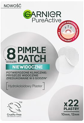 Garnier Pure Active 8 Stunden Unsichtbare Hydrocoloid-Pflaster für Unvollkommenheiten - Reduzierung von Unvollkommenheiten in 8 Stunden - 22 Pflaster