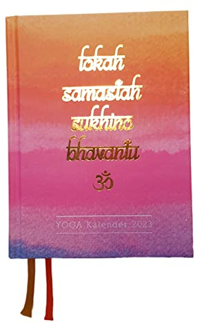 Yoga Kalender 2023: Liebevoll gestalteter YOGA-Buchkalender gebunden im Hardcover mit 2 Lesebändchen, 12 Monate in Tagesansicht, 12,5 x 16,5 x 2,5 cm, ... mit viel Platz für deine Termine und Notizen
